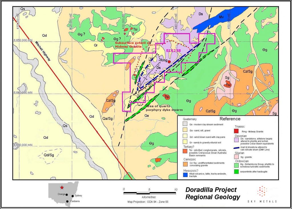 Doradilla Regional Geology