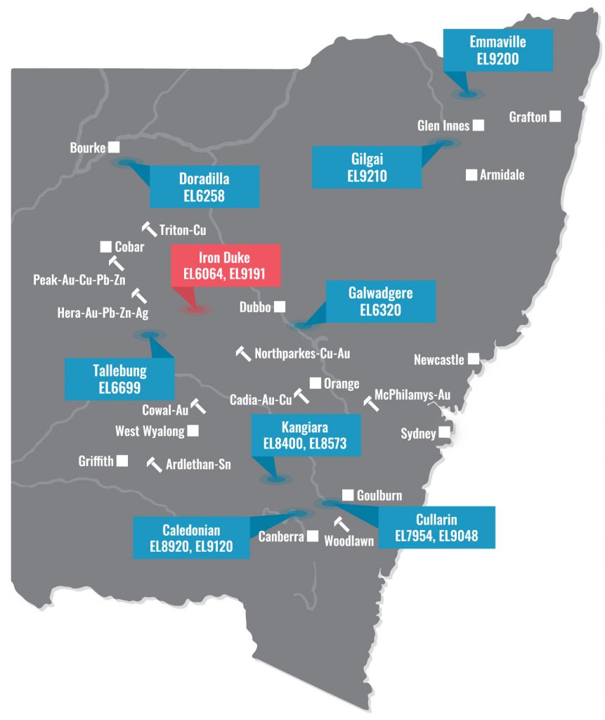 Sky Projects NSW Map - Iron Duke