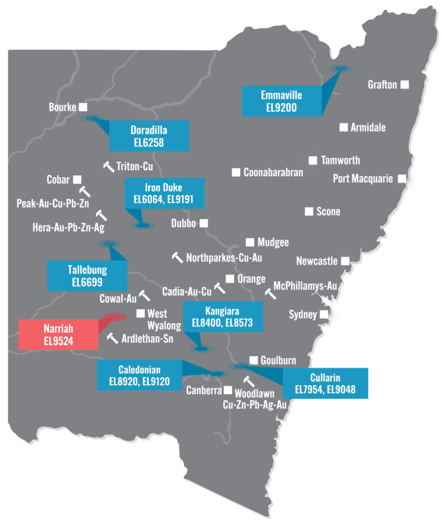 NSW Map Narriah 2023